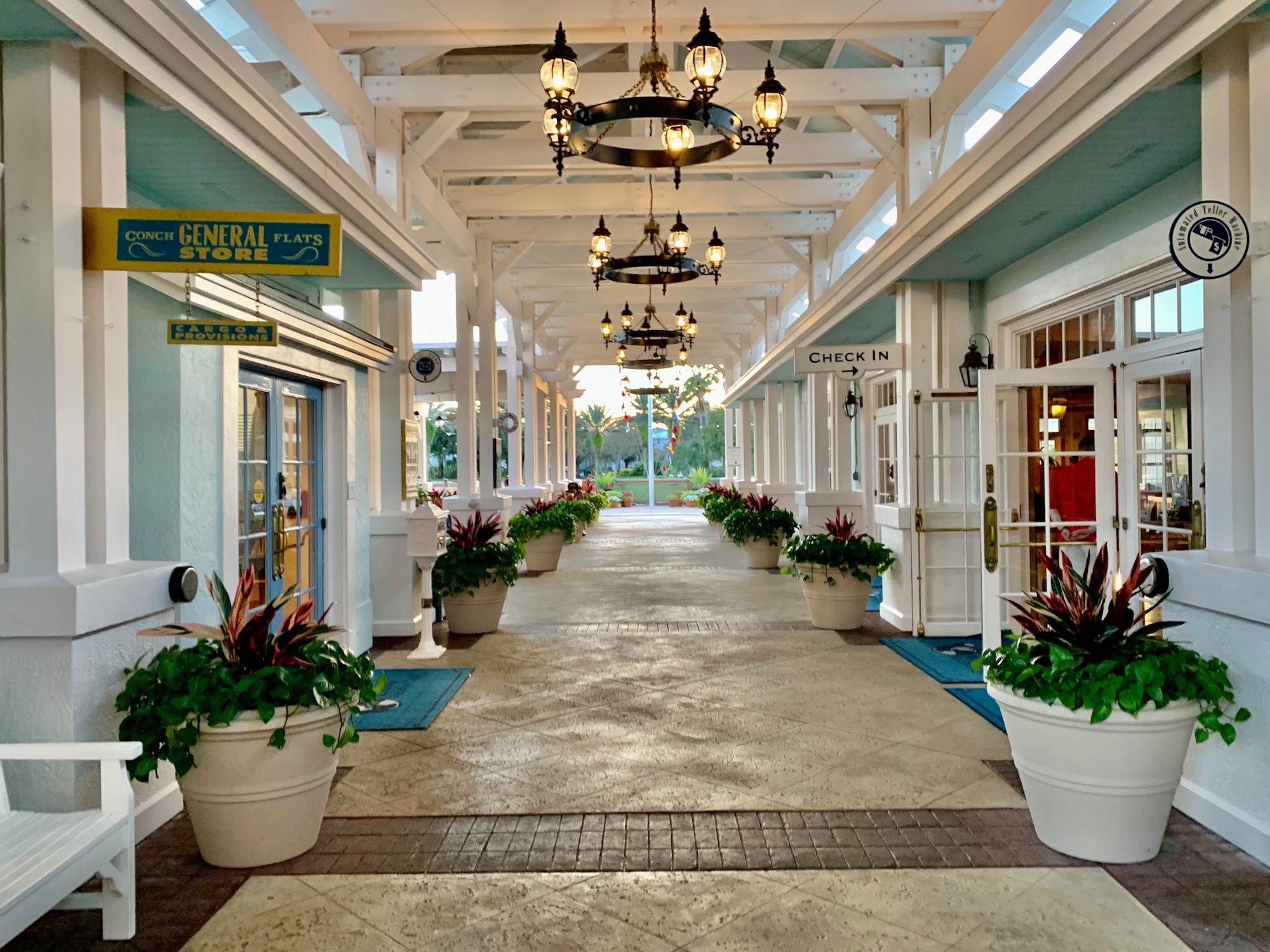 Disney DVC Old Key West main shops hallway