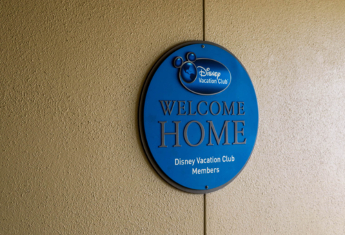 Disney DVC Bay Lake Tower Welcome Home sign