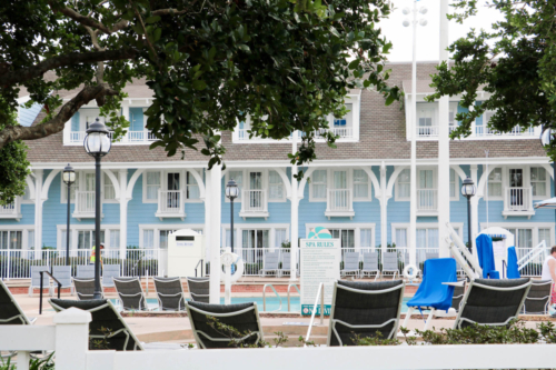 Disney DVC Beach Club Villas pool and spa lounge chairs