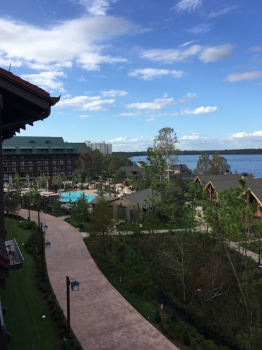 Disney DVC Copper Creek Wilderness Lodge view of cabins from lodge