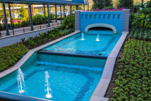 Disney DVC Riviera outdoor water fountains