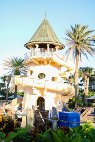 Disney DVC Vero Beach Resort waterslide at pool