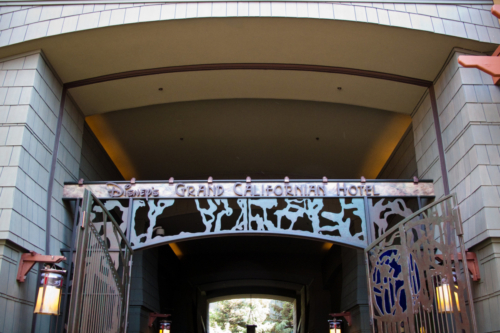 Disney DVC Grand Californian Entrance Gate from Downtown Disney