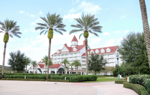 Disney DVC Grand Floridian exterior with palm trees