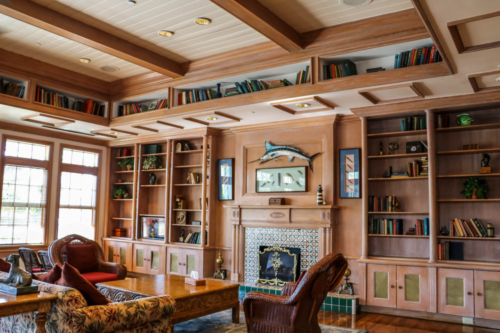 Disney DVC Old Key West reading lounge with fireplace