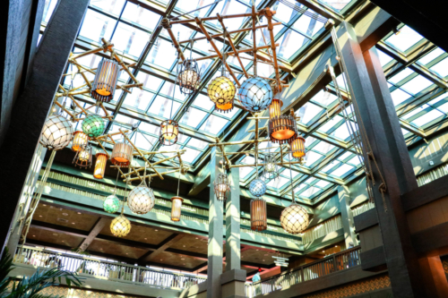 Disney DVC Polynesian lobby chandeliers