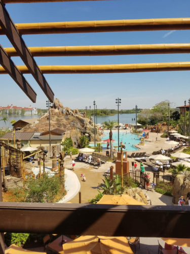 Disney DVC Polynesian view of lake and pool