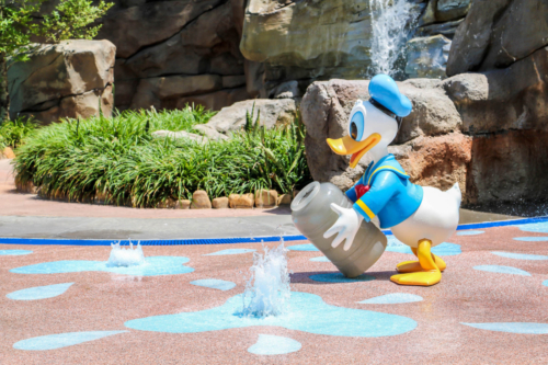 Disney DVC Saratoga Springs Donald Duck kids splash park
