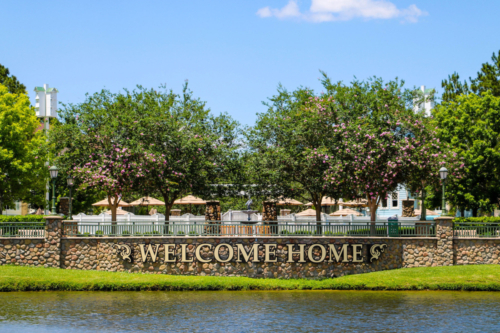 Disney DVC Saratoga Springs Welcome Home entrance sign