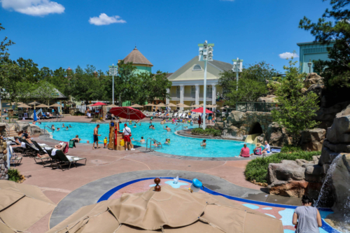 Disney DVC Saratoga Springs full pool on a sunny day