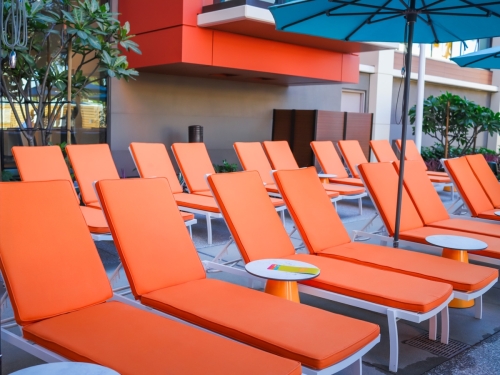 Villas at Disneyland Hotel Pool Loungers